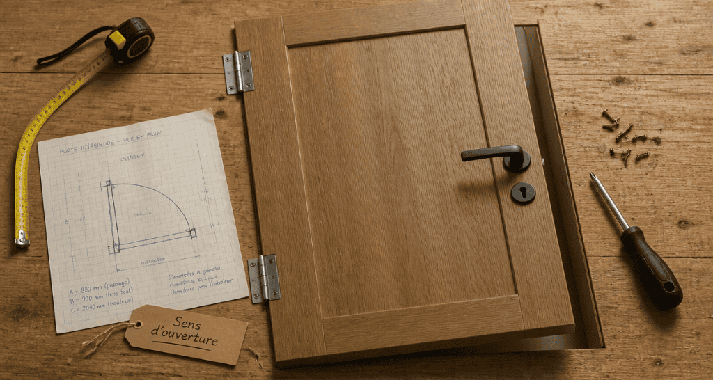 plan de travail atelier sens ouvrant porte