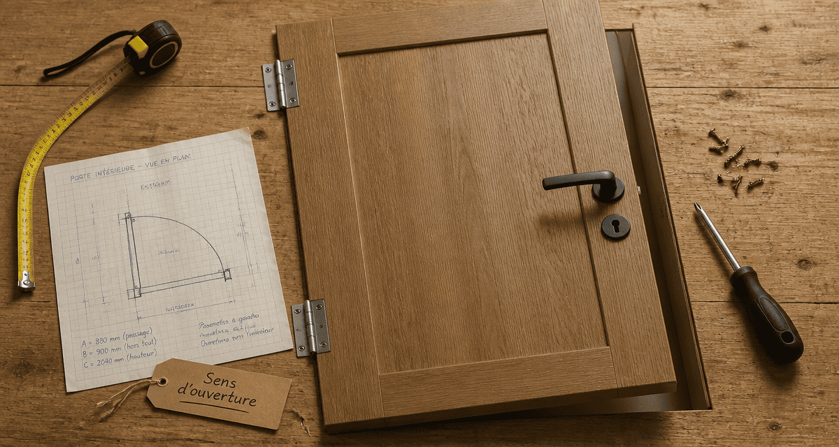 plan de travail atelier sens ouvrant porte