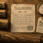 Ster de bois prix, bûches, tableau conversion, calculatrice