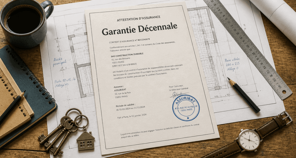 travauxnow garantie décennale attestation plans architecte