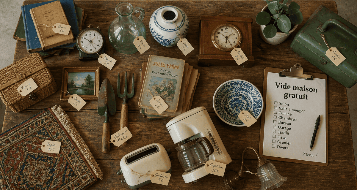 vide maison gratuit objets à valoriser sur table