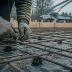 Dalle beton ferraillage : treillis soudé sur écarteurs