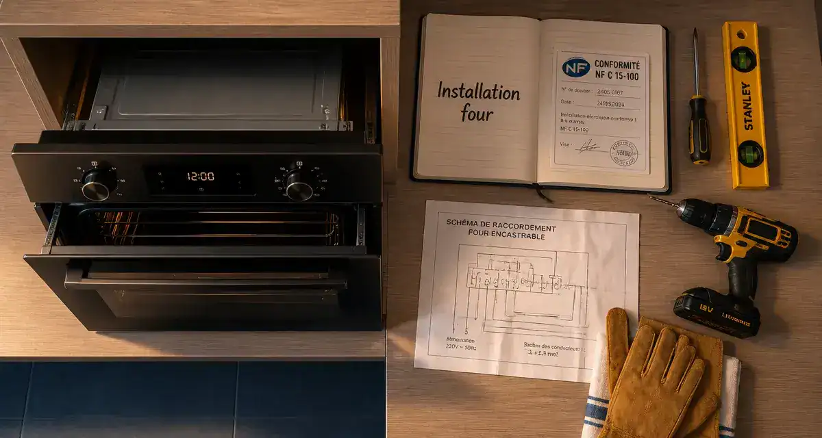 Installer un four encastrable : branchement sécurisé