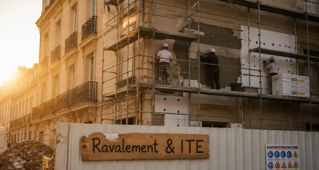 nouvelle loi ravalement de façade échafaudage immeuble