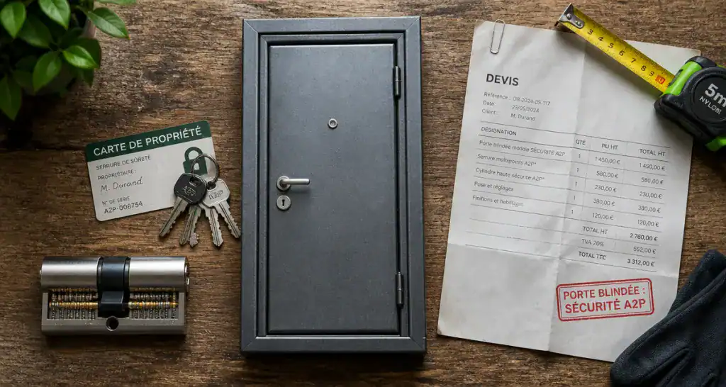 porte blindée appartement prix vue dessus clés devis
