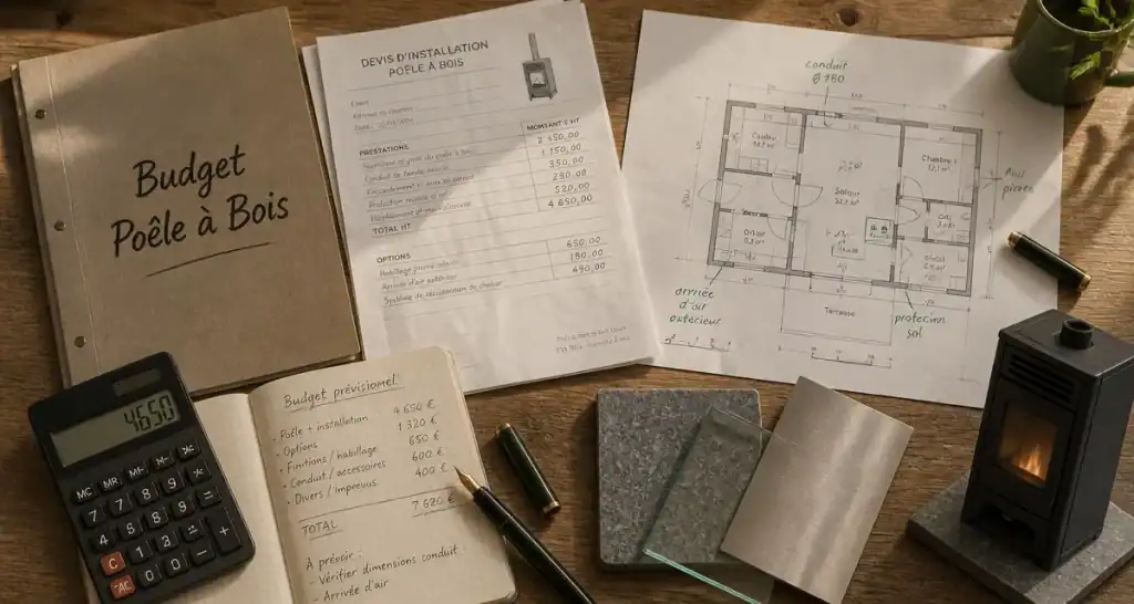 prix installation poele a bois devis calculatrice plan