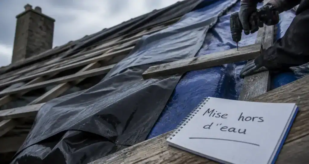 Toiture en bache PVC et EPDM pour mise hors d’eau après tempête