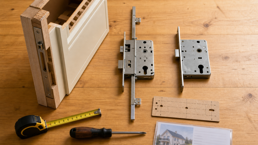 Bricard serrure multipoints pour porte intérieure