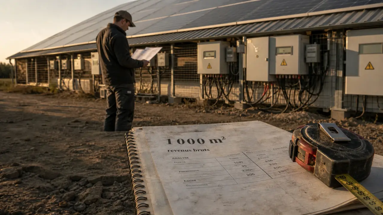 Combien rapporte 1000 m2 de panneau solaire : puissance et ROI