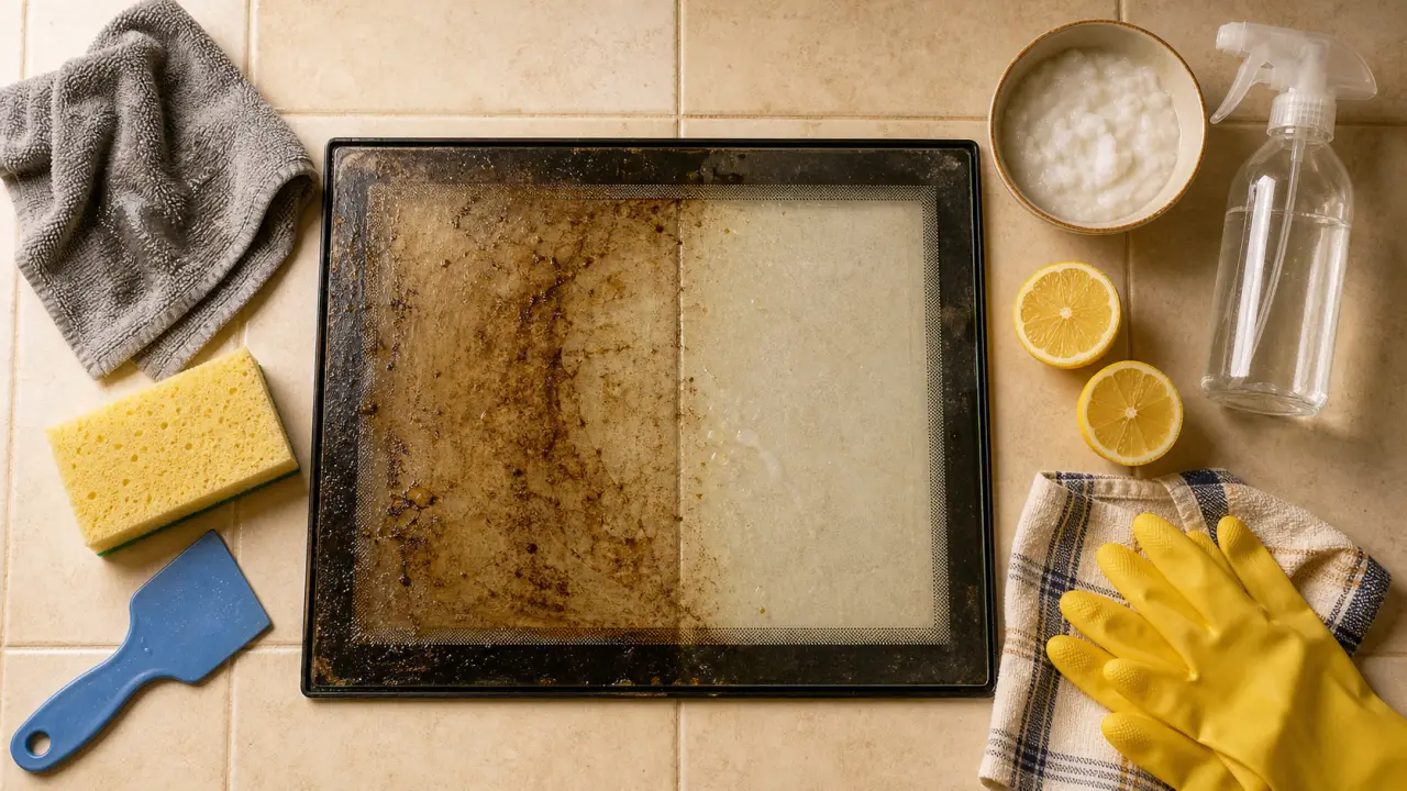 Vitre de four encrassée, comment nettoyer vitre four avec bicarbonate, vinaigre et citron