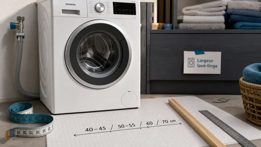 Quelle largeur pour une machine à laver ? 40, 60 ou 70 cm selon l’espace, la capacité et l’usage