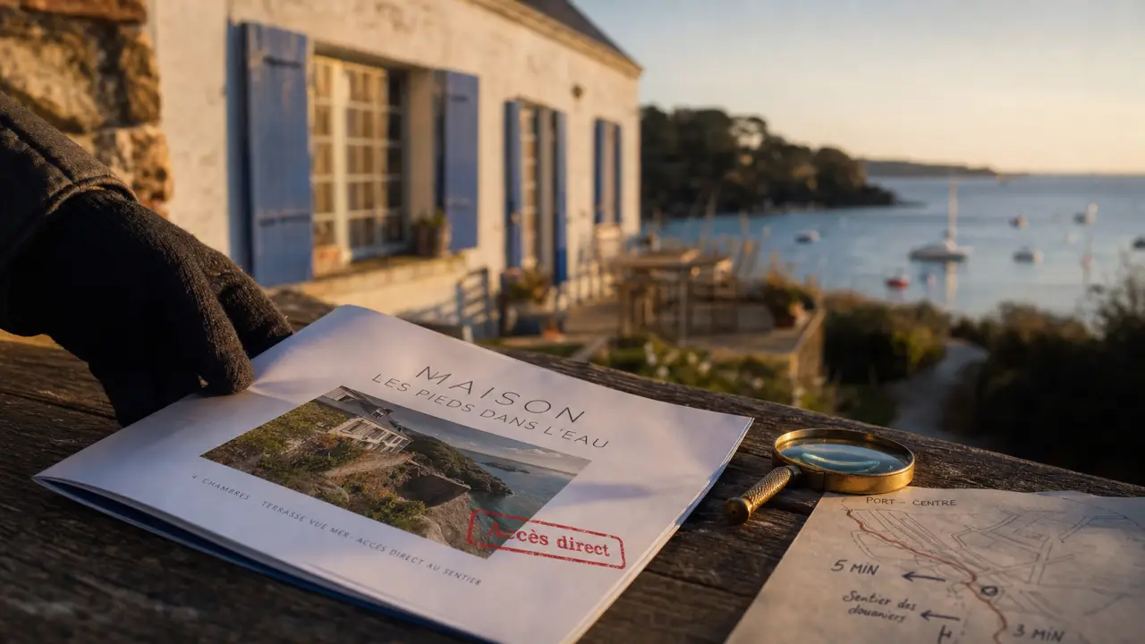 Maison en bord de mer en Bretagne avec vue mer et accès direct à la plage