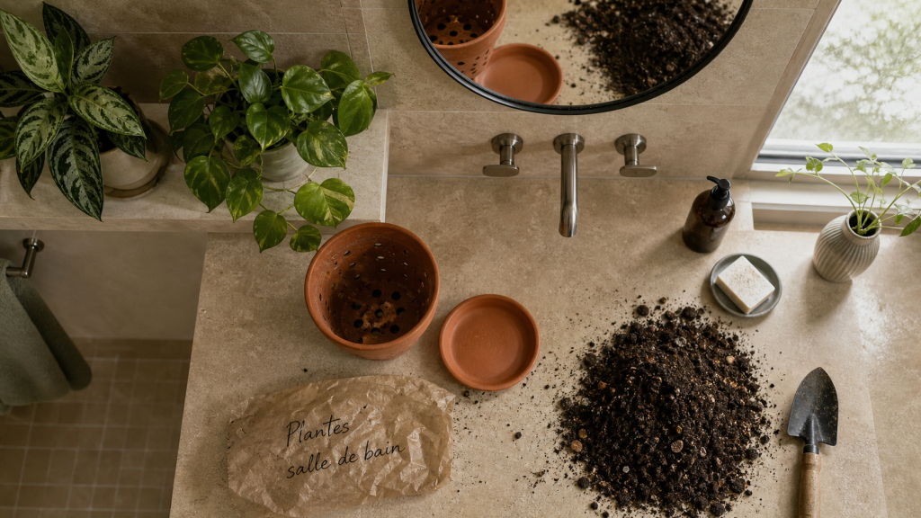 Plantes faciles pour salle de bain en humidité et faible lumière
