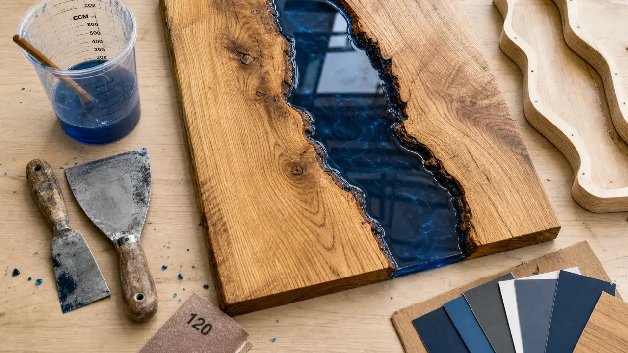 Table en resine : bois et couleur pour un rendu epoxy