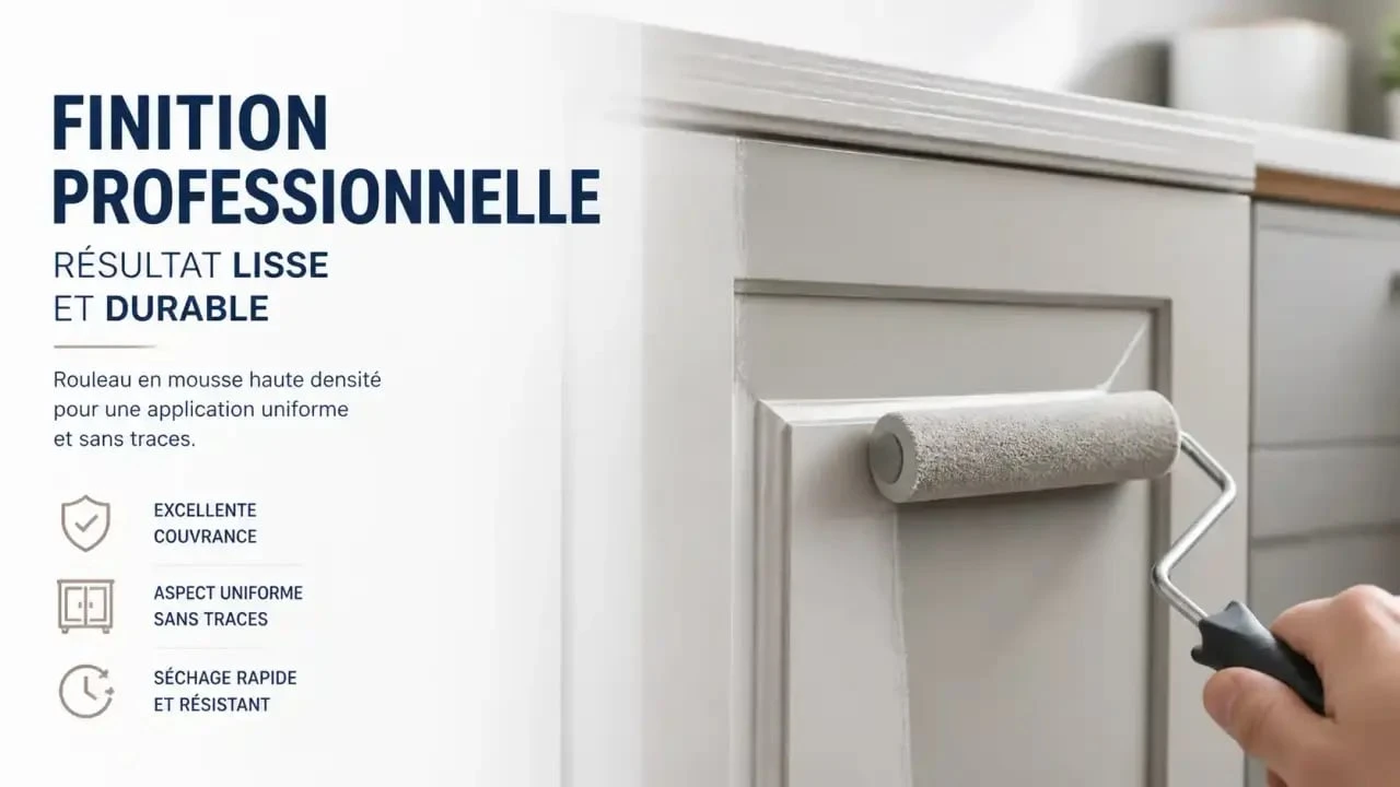 Technique pour rénover sa cuisine sans changer les meubles : application de peinture sur façade