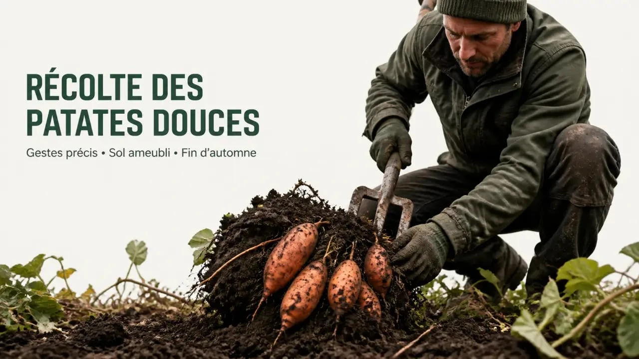 Quand récolter les patates douces : arrachage délicat à la fourche-bêche au potager