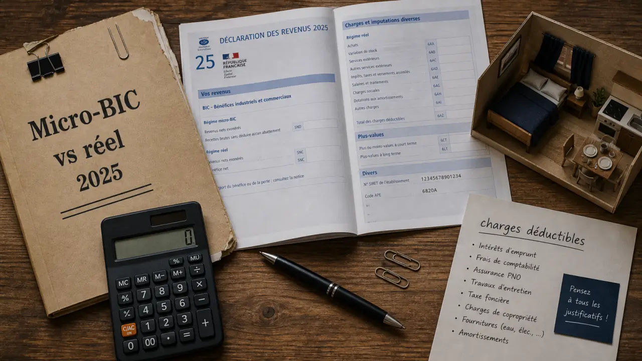 Location meublée fiscalité 2025 : micro-BIC vs réel