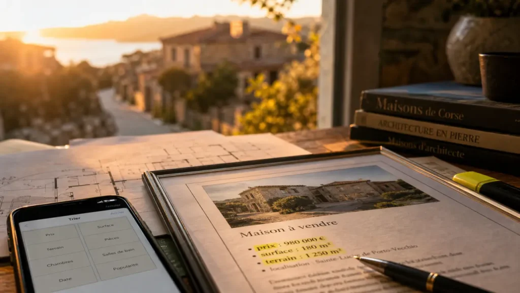 Maison à vendre en Corse-du-Sud : comparer prix, terrain et secteurs avant d’acheter