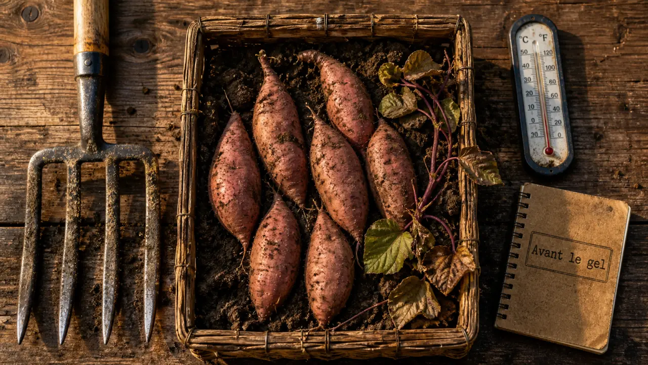 Quand récolter les patates douces avant le gel : signes de maturité