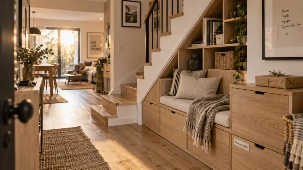 Aménagement sous escalier ouvert : 3 systèmes d’ouverture selon l’espace disponible