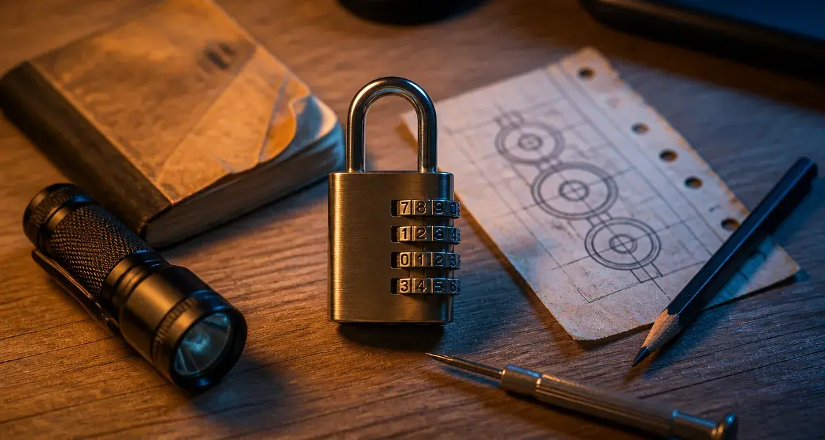 cadenas code bloqué : combinaisons sans forcer