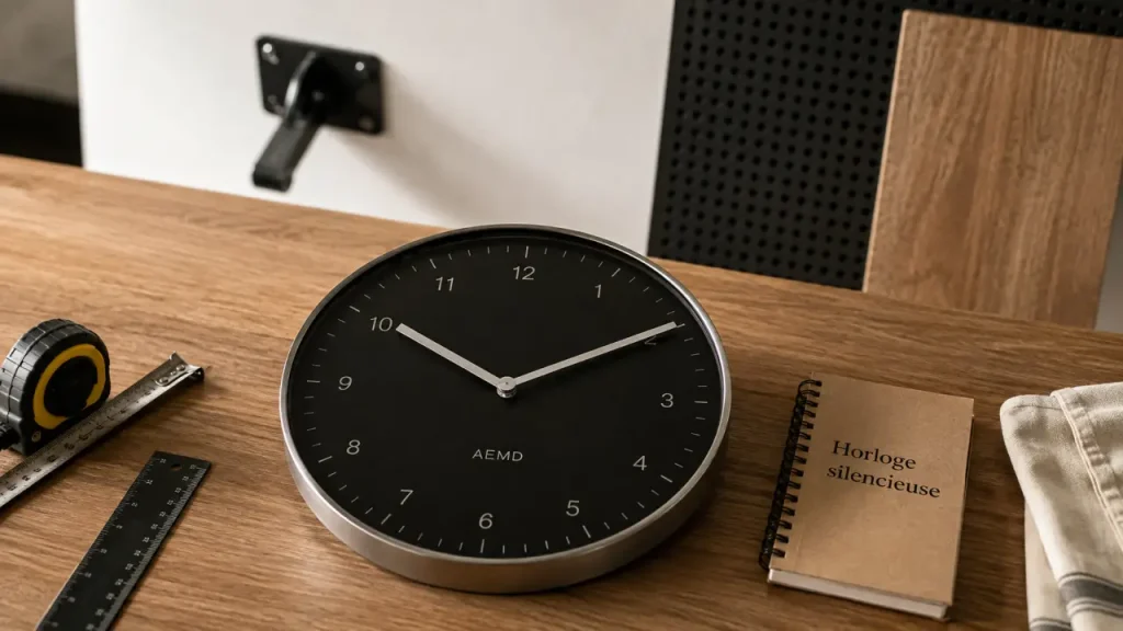 Bois, métal, silence et diamètre, les bons repères pour choisir une horloge design