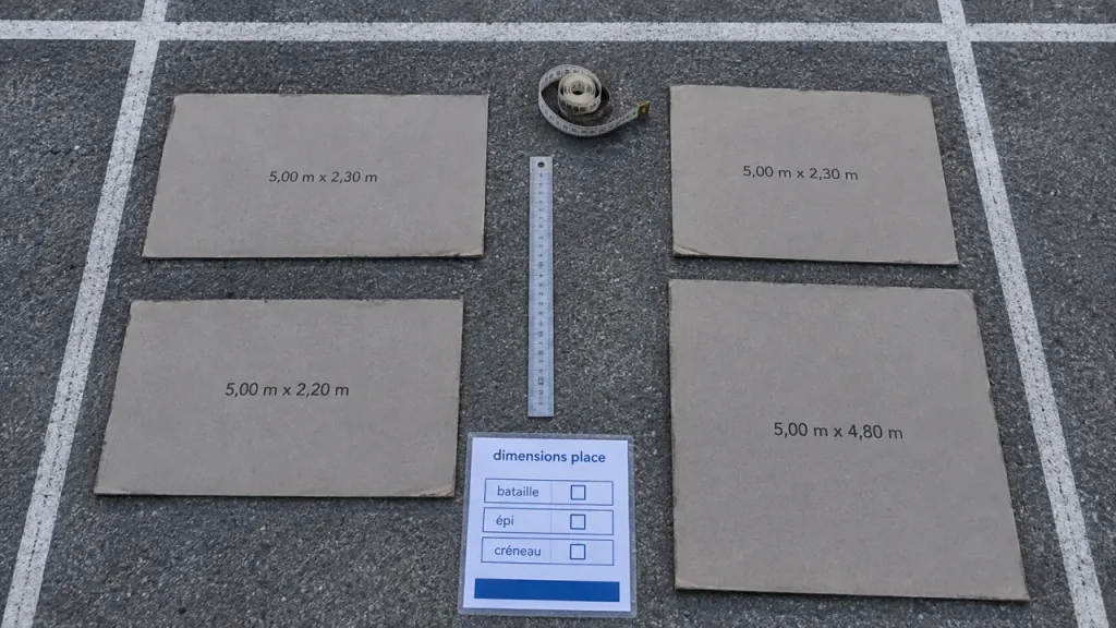 5 m, 45° ou PMR : quelles dimensions pour une place de parking ?