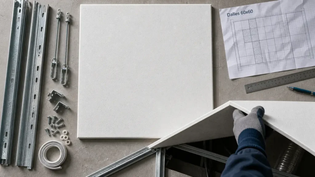Plaque faux plafond 60×60 : un plafond net et des réseaux accessibles
