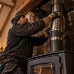 Poele a bois tubage : gaine inox dans conduit de cheminée existant