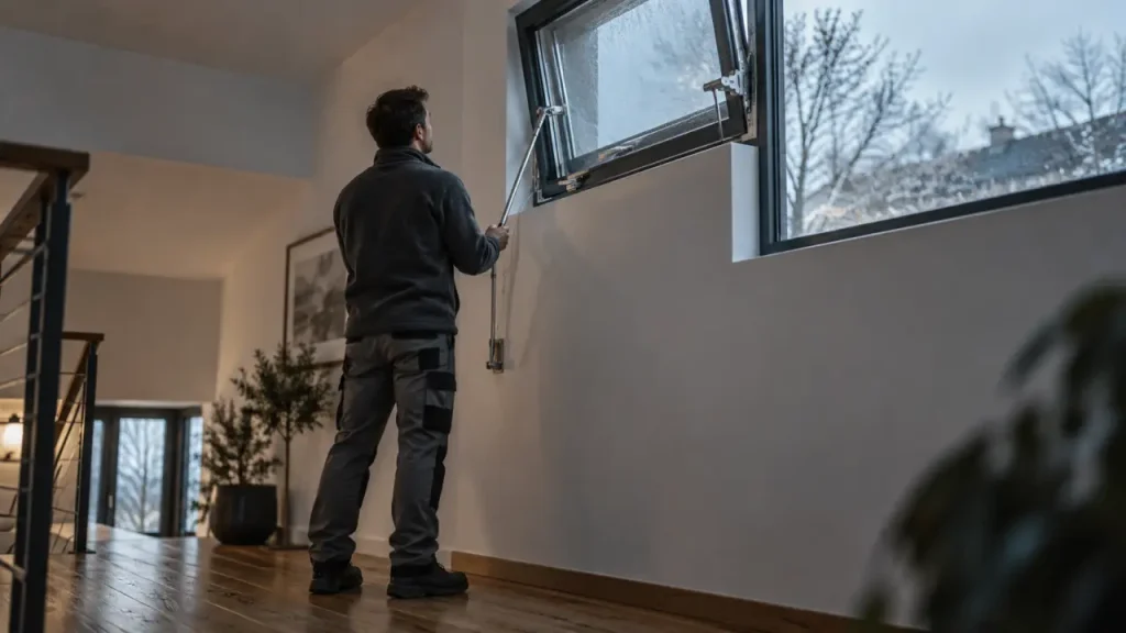 Système d’ouverture de fenêtre en hauteur : aérer sans monter sur un escabeau